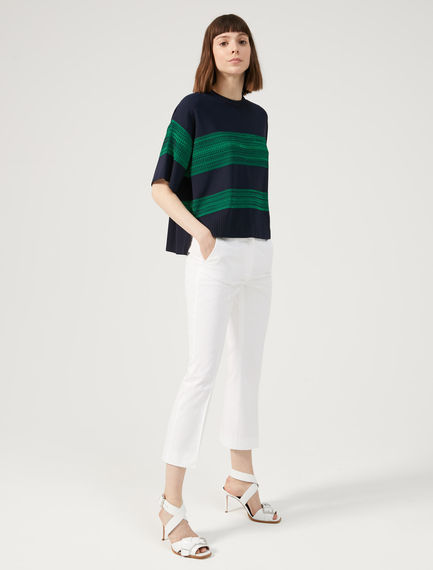 Maglia chiné a righe