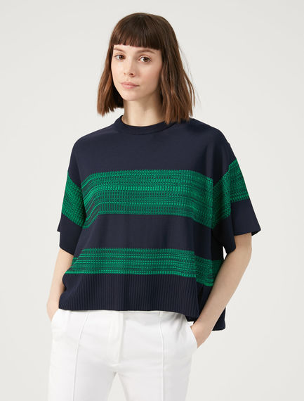 Maglia chiné a righe