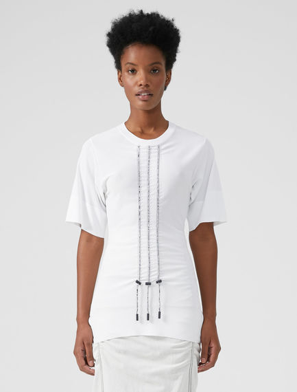 T-shirt in maglia con cordini