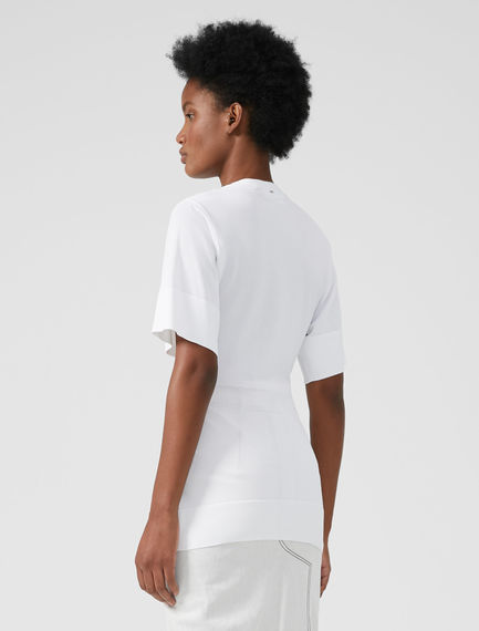 T-shirt in maglia con cordini