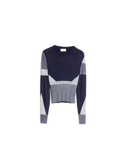 Maglia aderente colour block