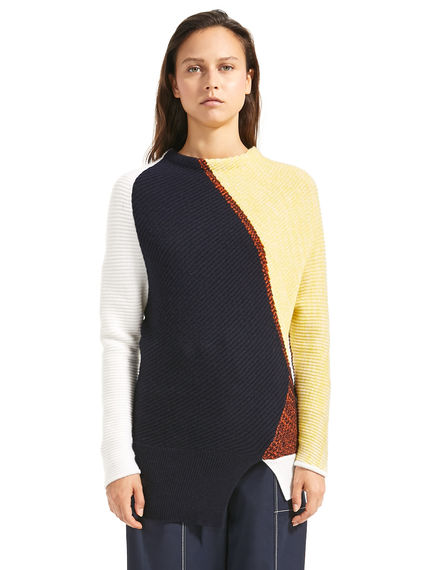 Maglia in cashmere effetto patchwork