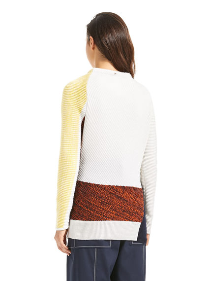 Maglia in cashmere effetto patchwork