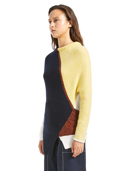 Maglia in cashmere effetto patchwork