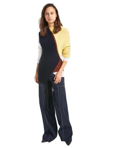 Maglia in cashmere effetto patchwork