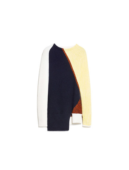 Maglia in cashmere effetto patchwork