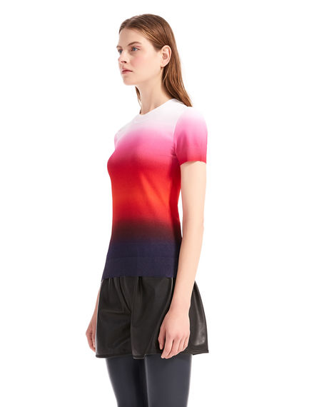 Maglia in viscosa con stampa degradé