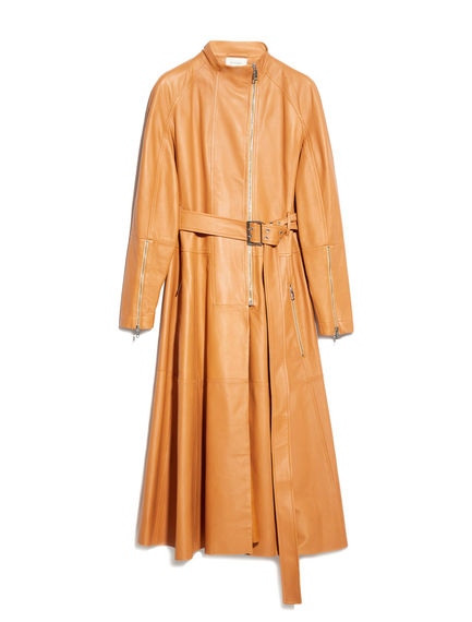 Cappotto biker in nappa
