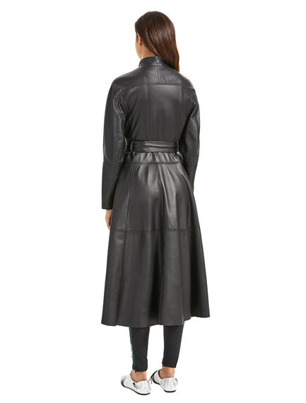 Cappotto biker in nappa