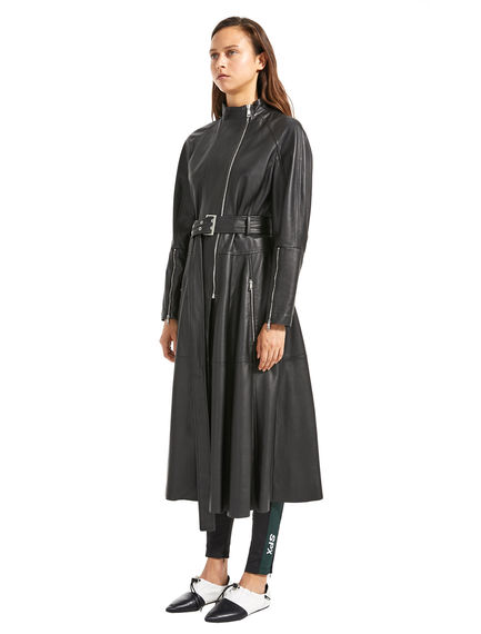Cappotto biker in nappa