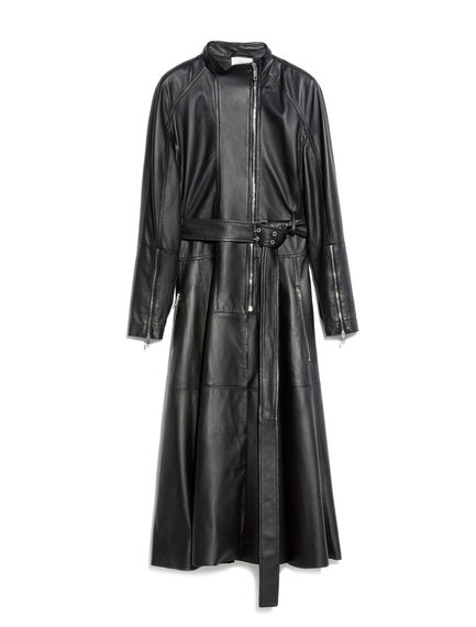 Cappotto biker in nappa