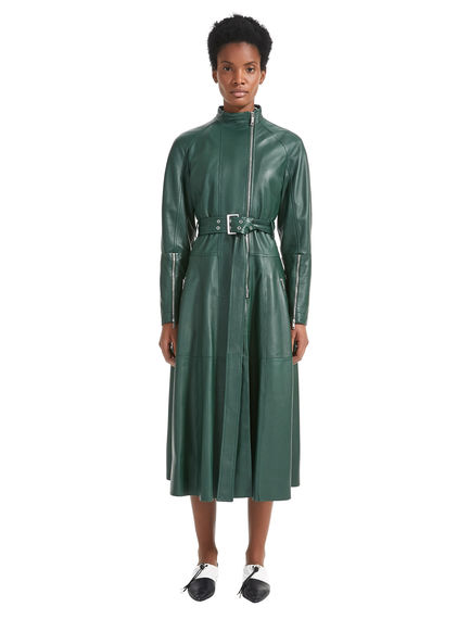 Cappotto biker in nappa