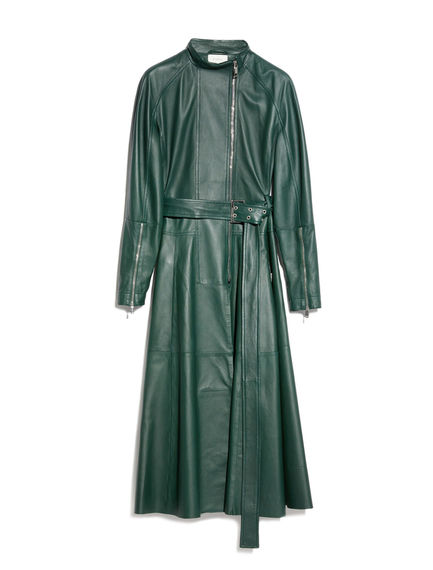 Cappotto biker in nappa