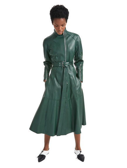 Cappotto biker in nappa