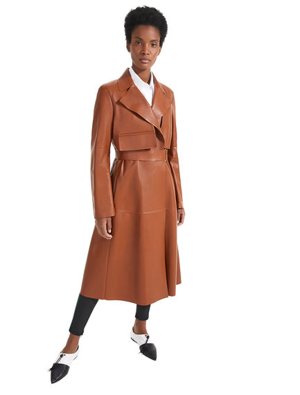 Trench sartoriale in pelle