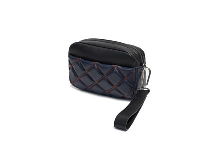 Pochette in nappa trapuntata