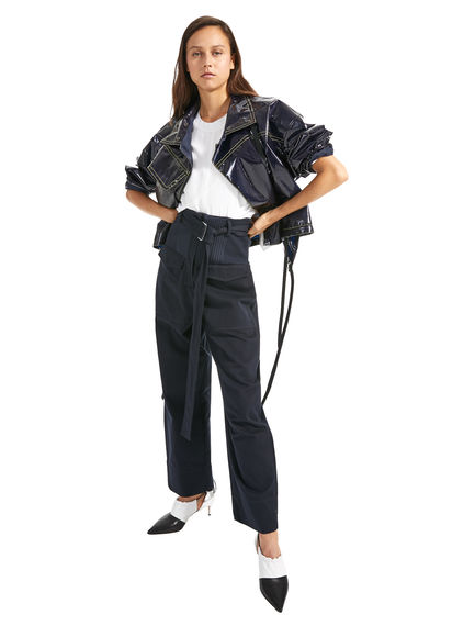 Pump in pelle con coulisse