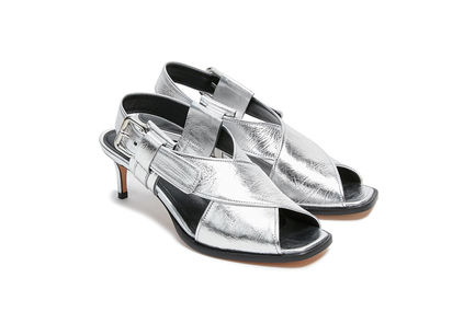 Sandali in pelle laminata
