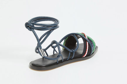 Sandali in pelle intrecciata