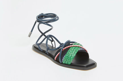 Sandali in pelle intrecciata