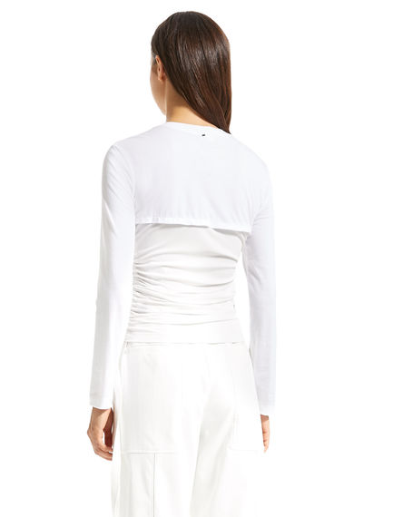 Top a maniche lunghe con ruche