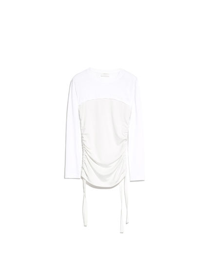 Top a maniche lunghe con ruche