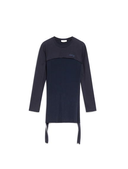 Top a maniche lunghe con ruche