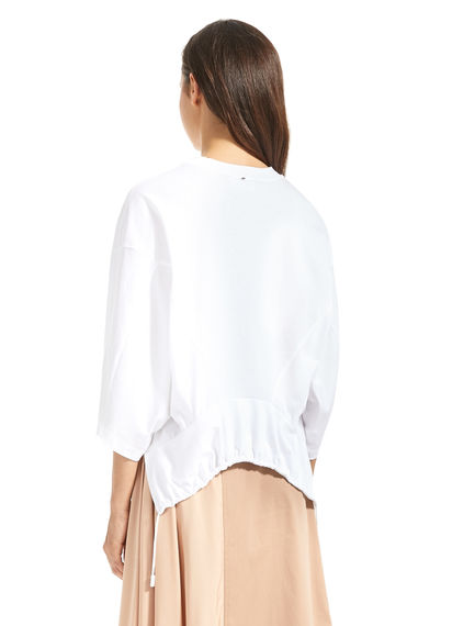 T-shirt cropped con coulisse