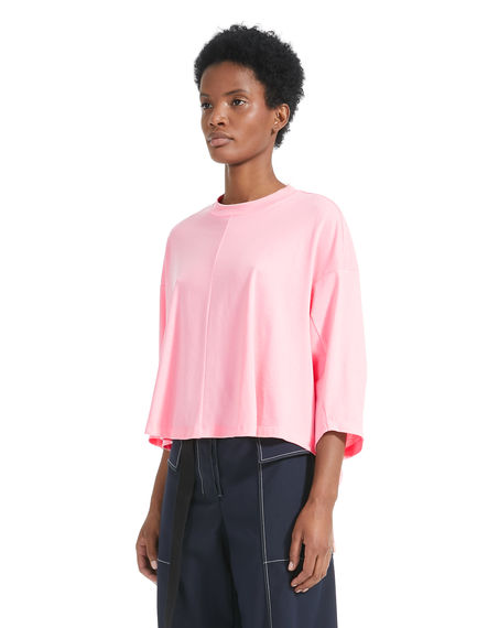 T-shirt cropped con coulisse