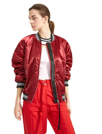 Giacca bomber in raso