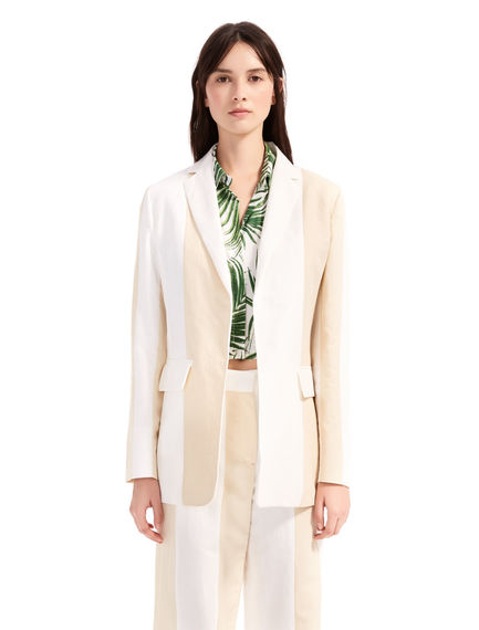 Blazer in lino bicolour