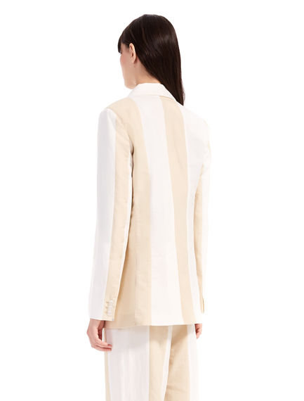 Blazer in lino bicolour