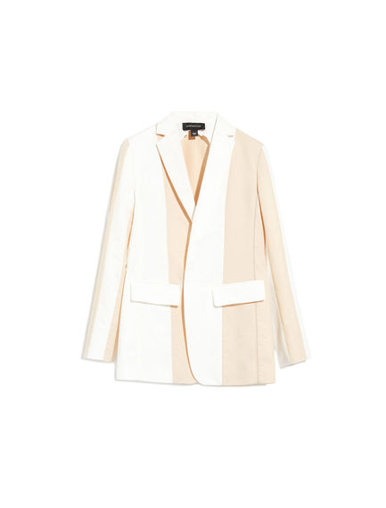 Blazer in lino bicolour