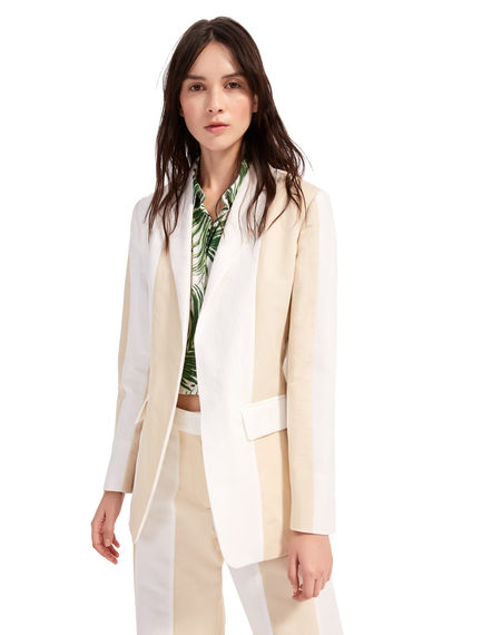 Blazer in lino bicolour