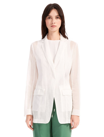 Blazer in organza di cotone