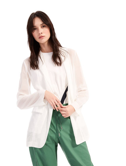 Blazer in organza di cotone