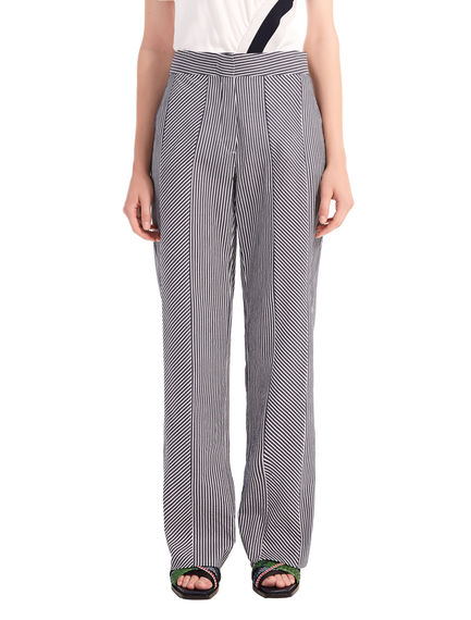 Pantaloni seersucker a righe