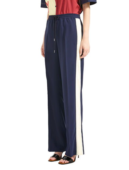 Pantaloni jogging con inserti a contrasto