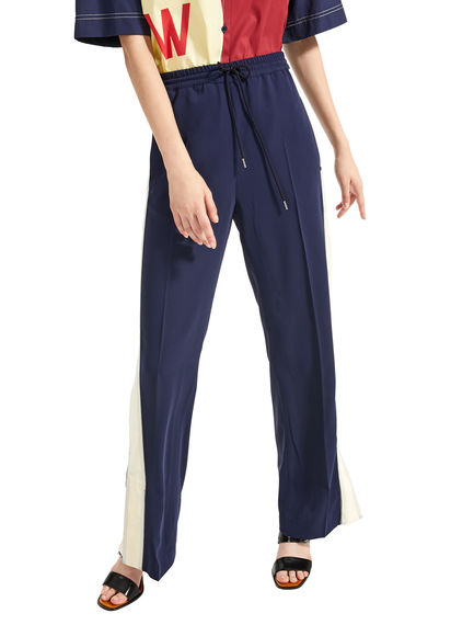 Pantaloni jogging con inserti a contrasto