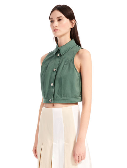 Gilet corto in cotone