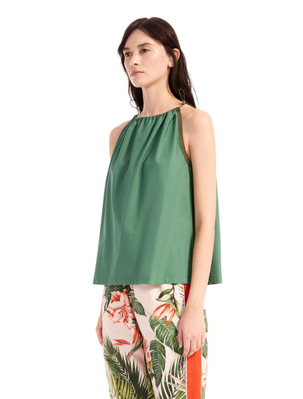 Top in cotone con coulisse