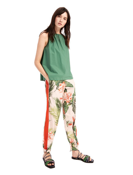 Top in cotone con coulisse
