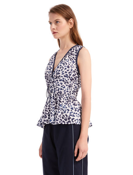 Peplum top con stampa grafica