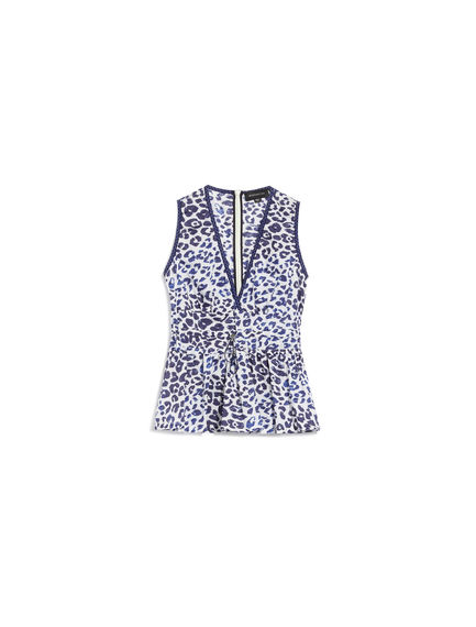 Peplum top con stampa grafica