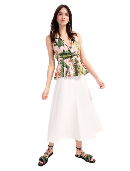 Peplum top con stampa grafica