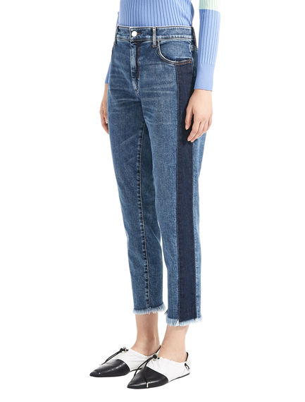 Jeans a sigaretta bicolor