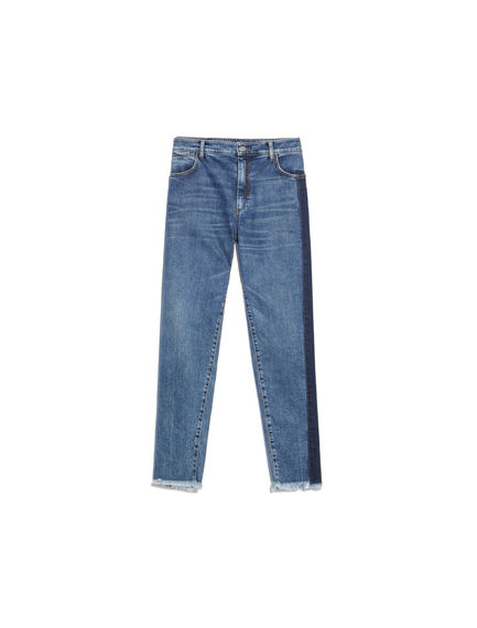 Jeans a sigaretta bicolor