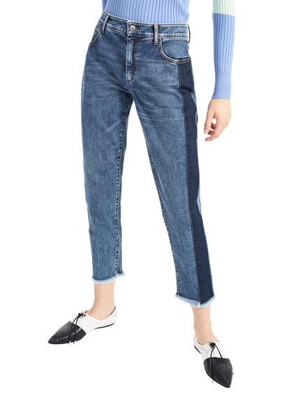 Jeans a sigaretta bicolor