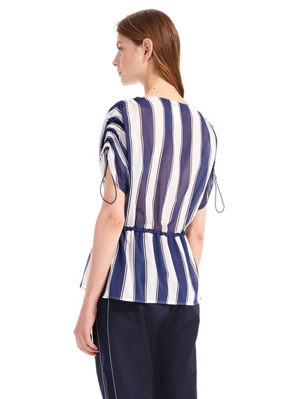 Blusa in leggero cotone a righe