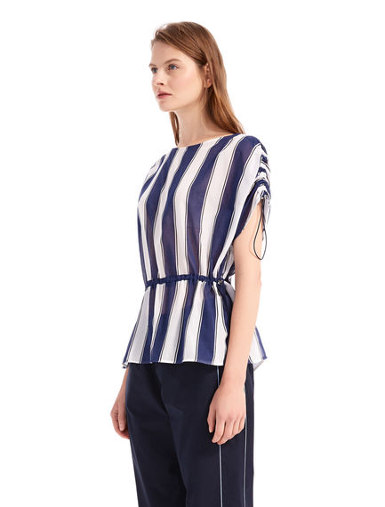 Blusa in leggero cotone a righe